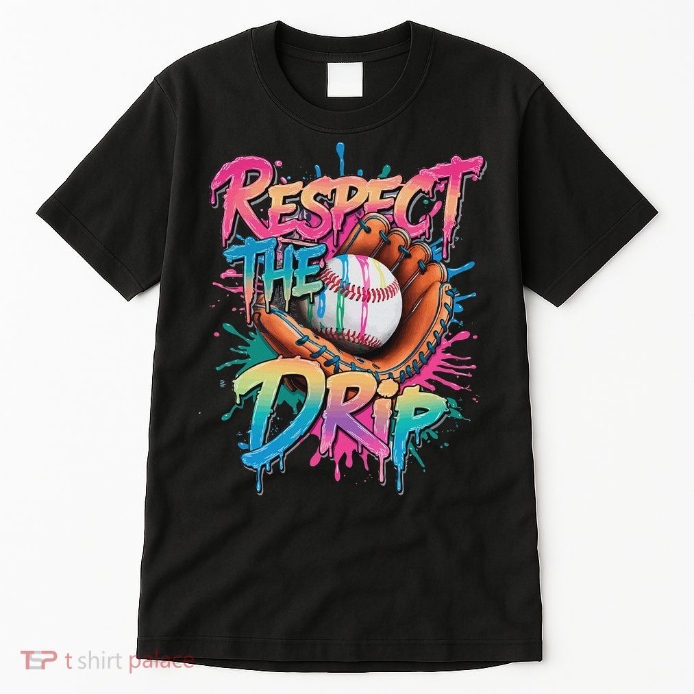 Baseball Drip Ice Cream Drip Respect The Drip Tall T-Shirt