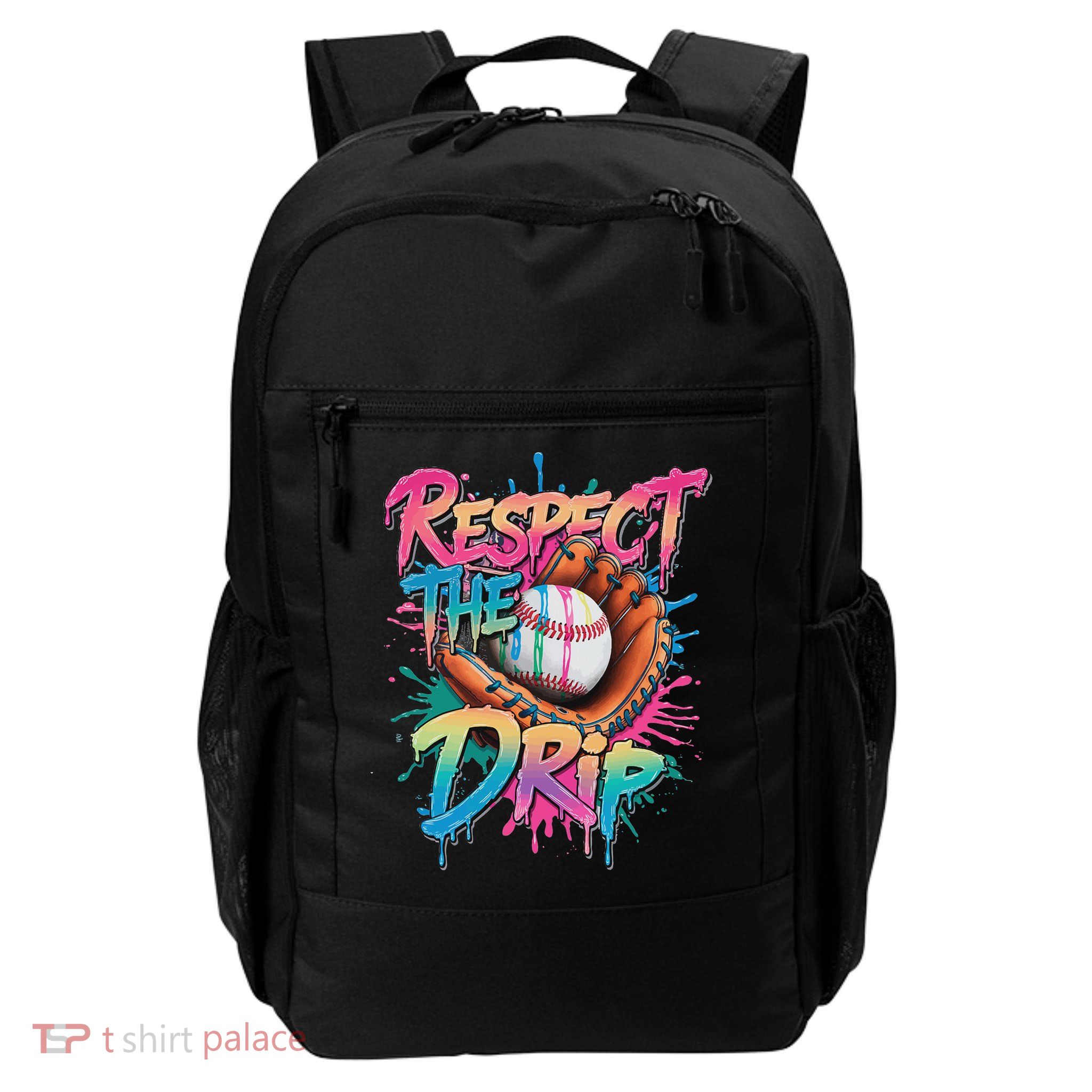 Baseball Drip Ice Cream Drip Respect The Drip Backpack