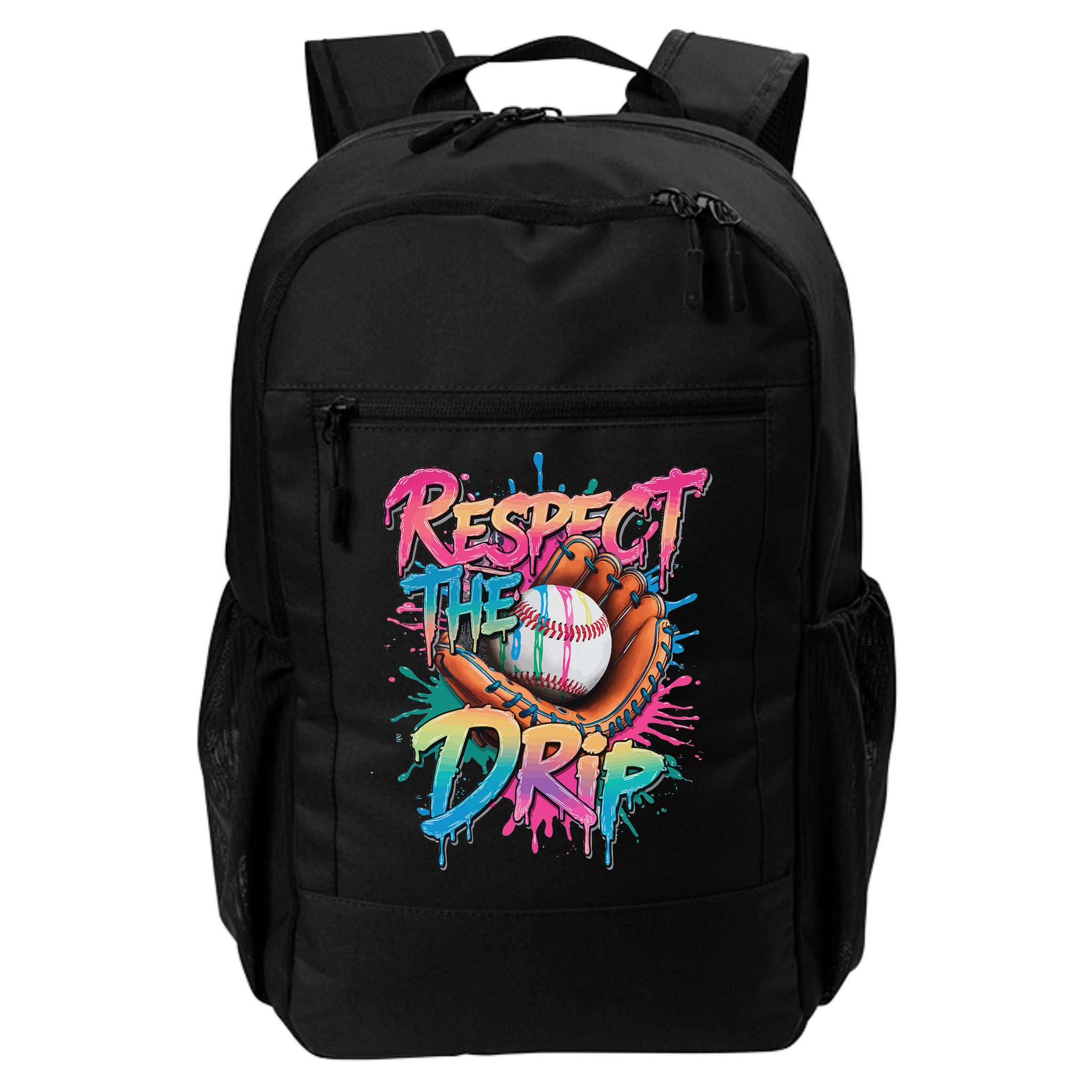 Baseball Drip Ice Cream Drip Respect The Drip Backpack