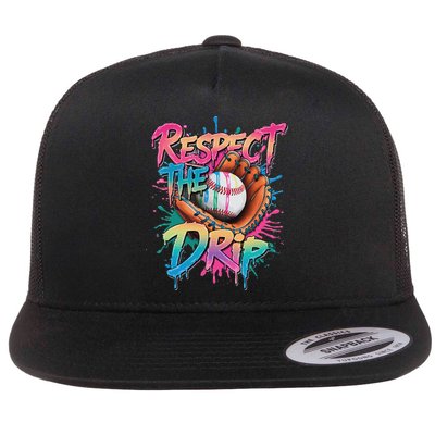 Baseball Drip Ice Cream Drip Respect The Drip Flatbill Hat