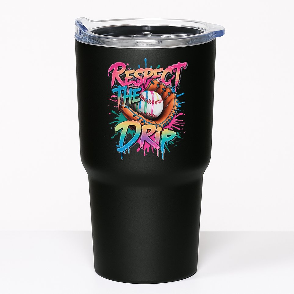 Baseball Drip Ice Cream Drip Respect The Drip Tumbler