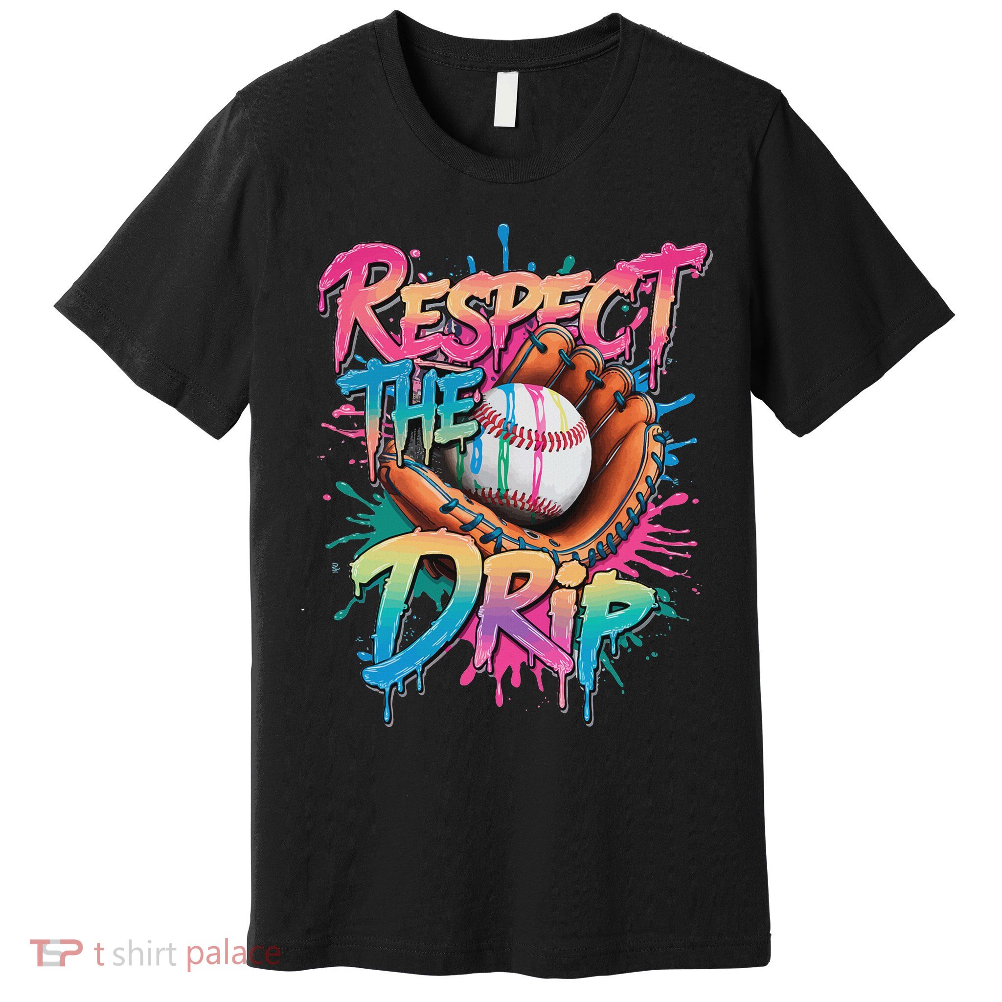 Baseball Drip Ice Cream Drip Respect The Drip Premium T-Shirt