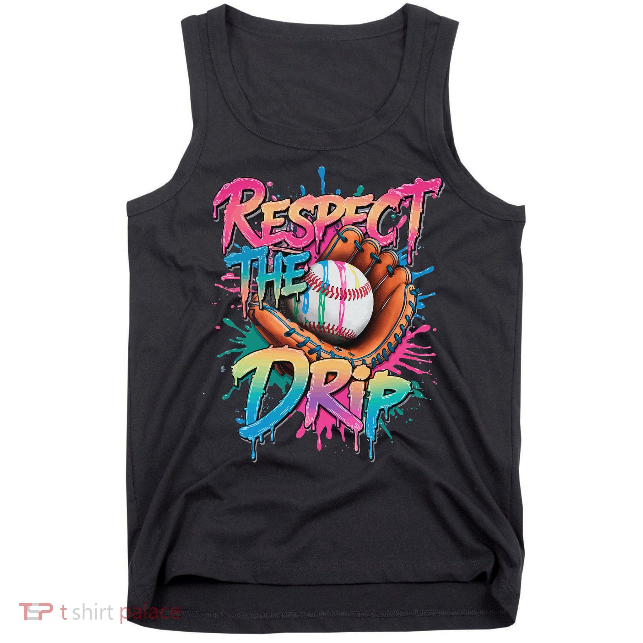 Baseball Drip Ice Cream Drip Respect The Drip Tank Top