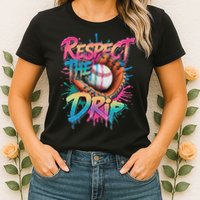 Baseball Drip Ice Cream Drip Respect The Drip Womens T-Shirt