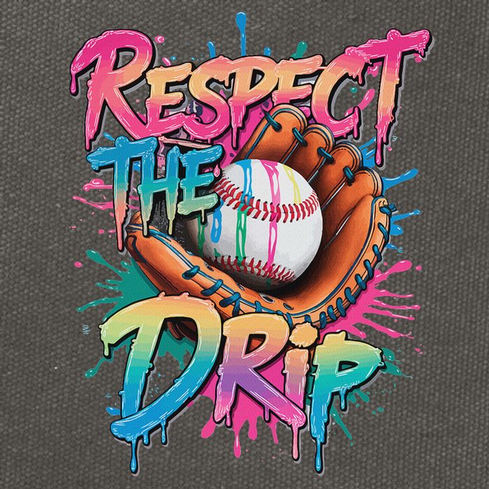 Baseball Drip Ice Cream Drip Respect The Drip Cotton Canvas Backpack