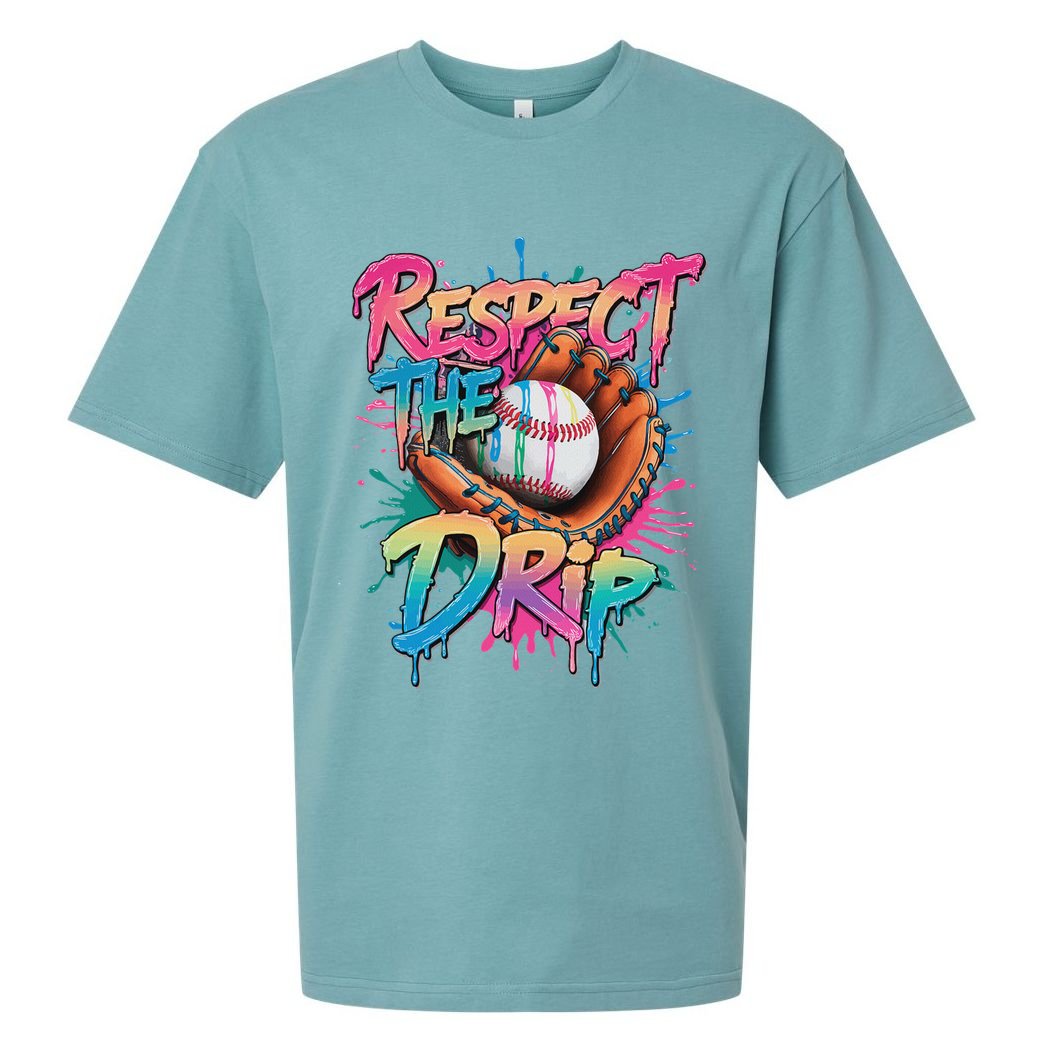 Baseball Drip Ice Cream Drip Respect The Drip Sueded Cloud Jersey T-Shirt