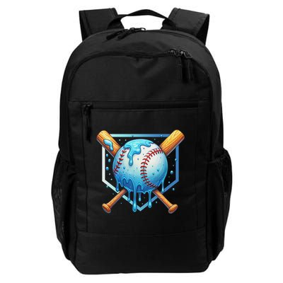 Baseball Dripping Ice Cream Drip Baseball Backpack