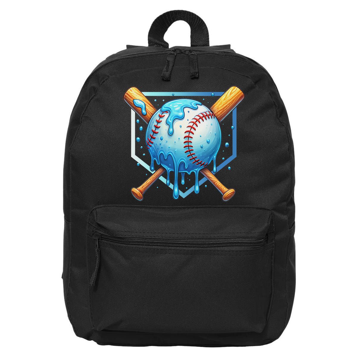 Baseball Dripping Ice Cream Drip Baseball 16 in Basic Backpack