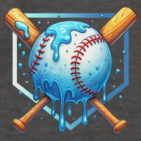 Baseball Dripping Ice Cream Drip Baseball Vector Backpack