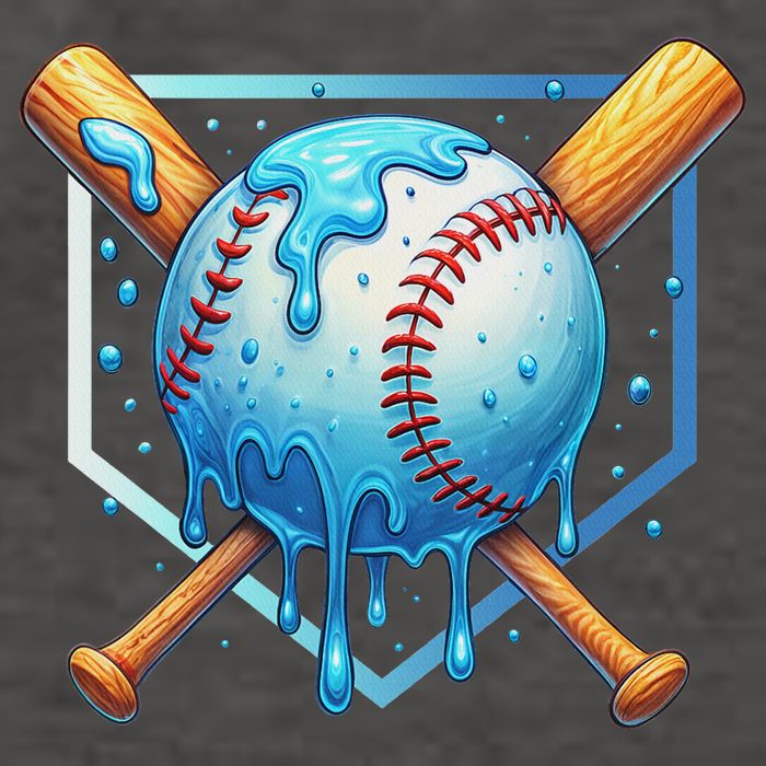 Baseball Dripping Ice Cream Drip Baseball Vector Backpack