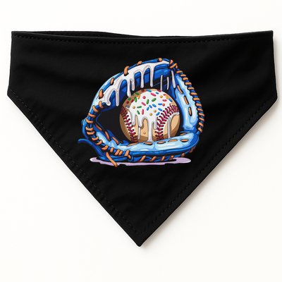 Baseball Drip Ice Cream Sprinkles Baseball Glove USA-Made Doggie Bandana