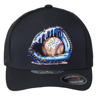 Baseball Drip Ice Cream Sprinkles Baseball Glove Flexfit Unipanel Trucker Cap