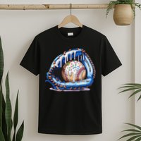 Baseball Drip Ice Cream Sprinkles Baseball Glove T-Shirt