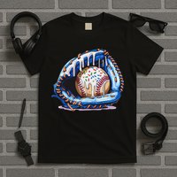 Baseball Drip Ice Cream Sprinkles Baseball Glove T-Shirt