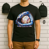 Baseball Drip Ice Cream Sprinkles Baseball Glove T-Shirt
