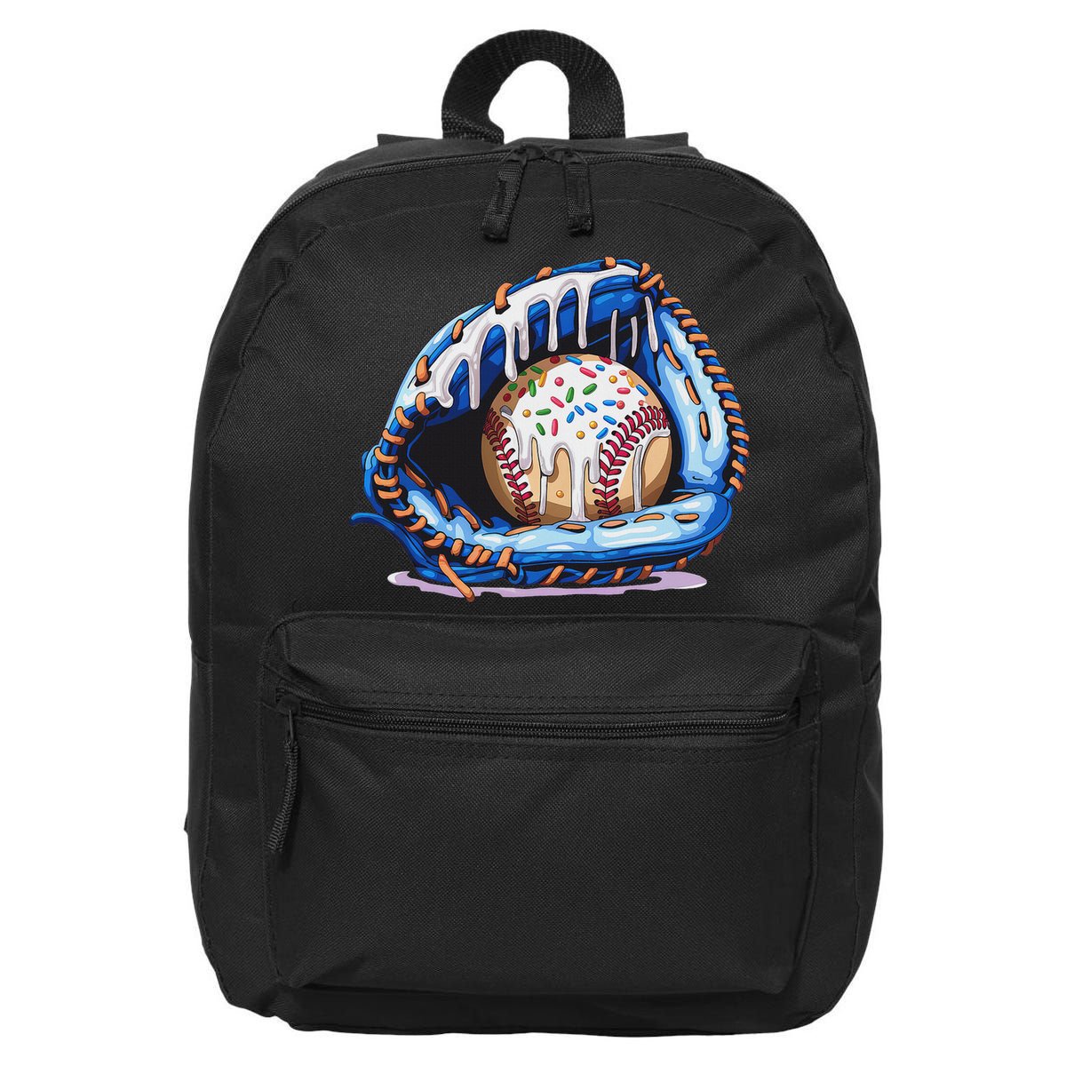 Baseball Drip Ice Cream Sprinkles Baseball Glove 16 in Basic Backpack