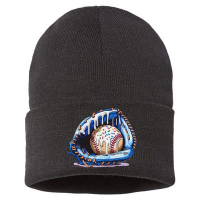 Baseball Drip Ice Cream Sprinkles Baseball Glove Sustainable Knit Beanie