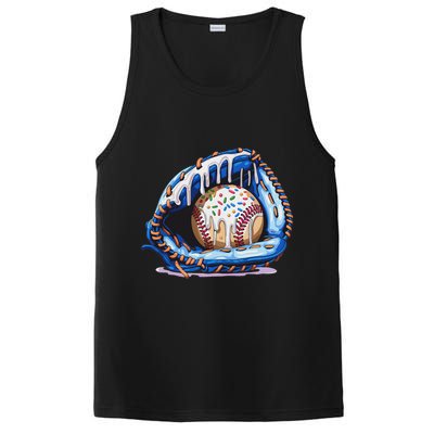 Baseball Drip Ice Cream Sprinkles Baseball Glove PosiCharge Competitor Tank
