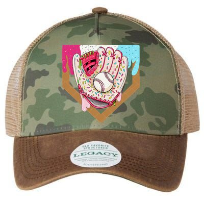 Baseball Drip Ice Cream Cone Drip Baseball Legacy Tie Dye Trucker Hat
