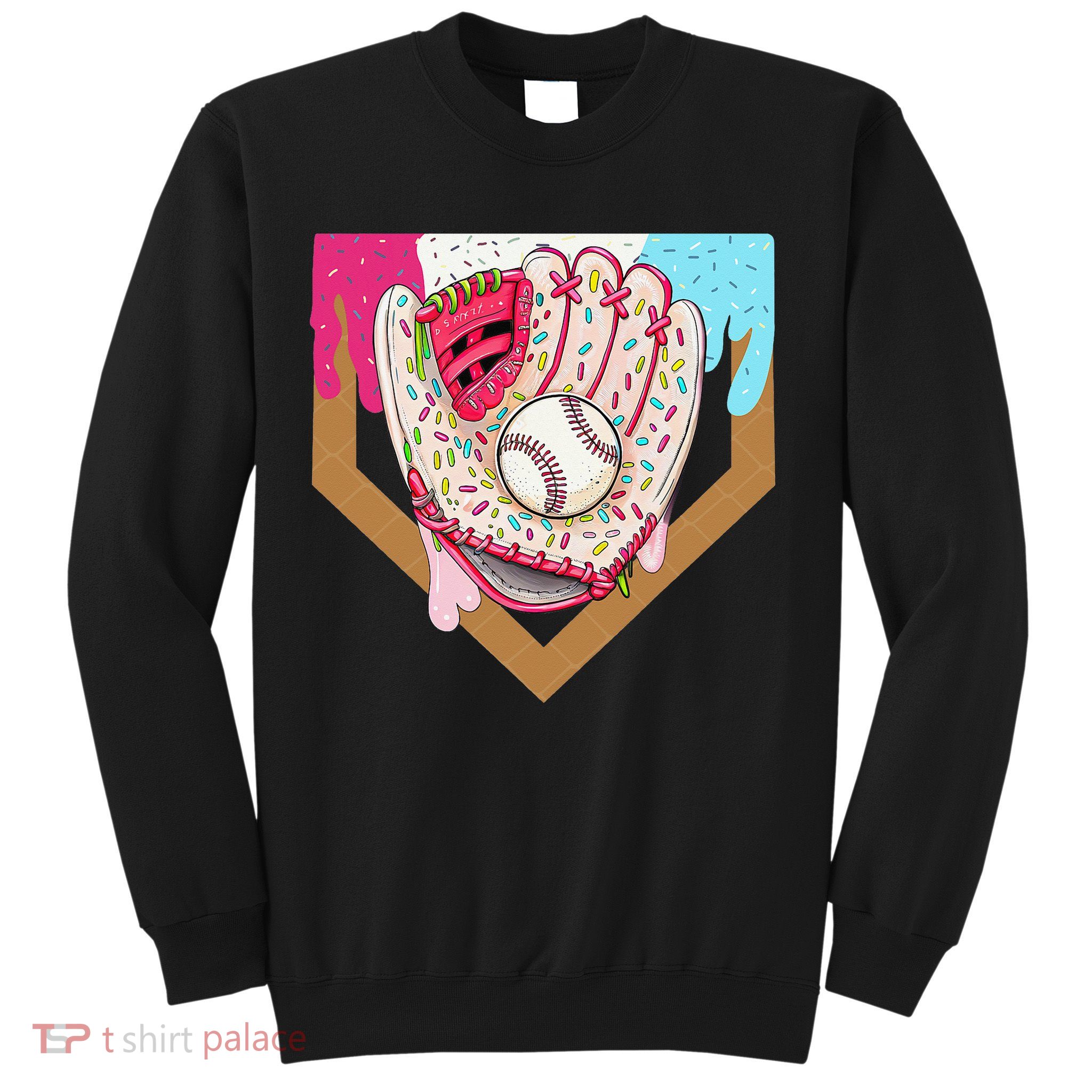 Baseball Drip Ice Cream Cone Drip Baseball Sweatshirt