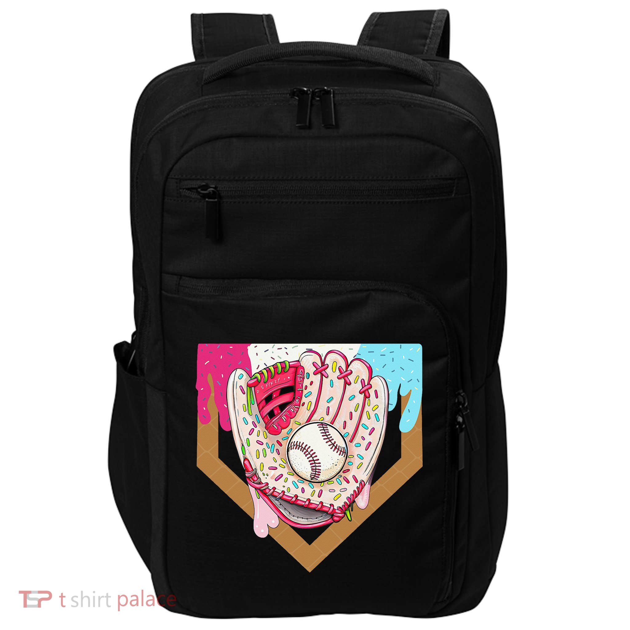Baseball Drip Ice Cream Cone Drip Baseball Impact Tech Backpack