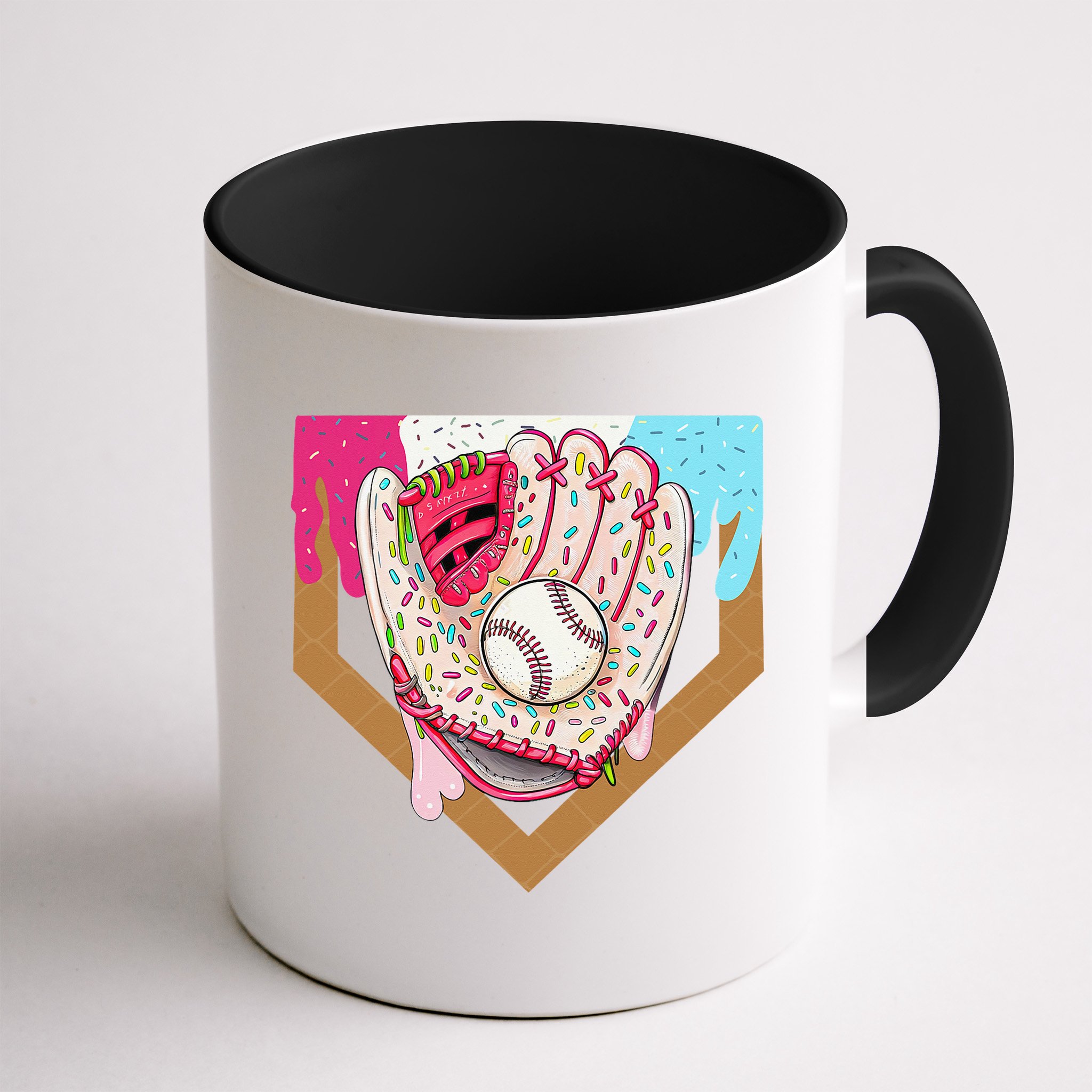Baseball Drip Ice Cream Cone Drip Baseball Mug