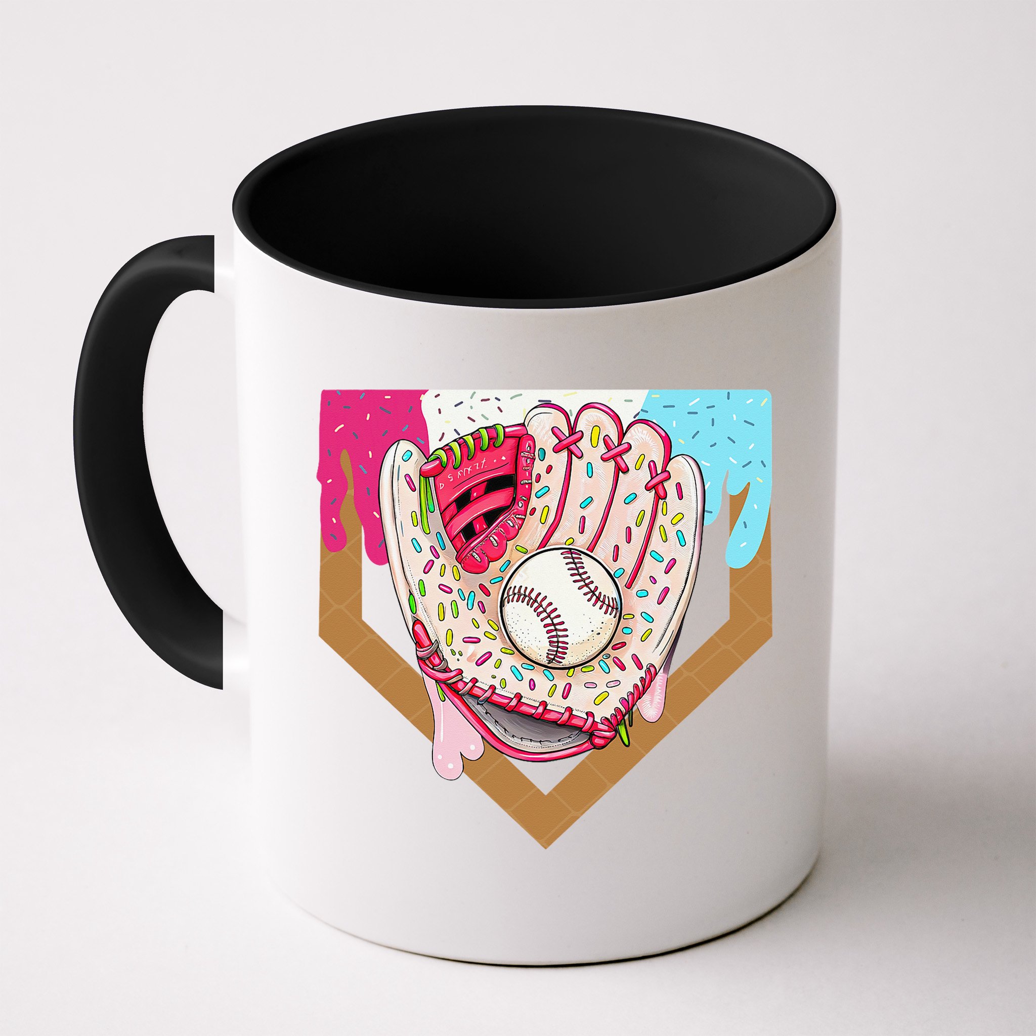 Baseball Drip Ice Cream Cone Drip Baseball Mug