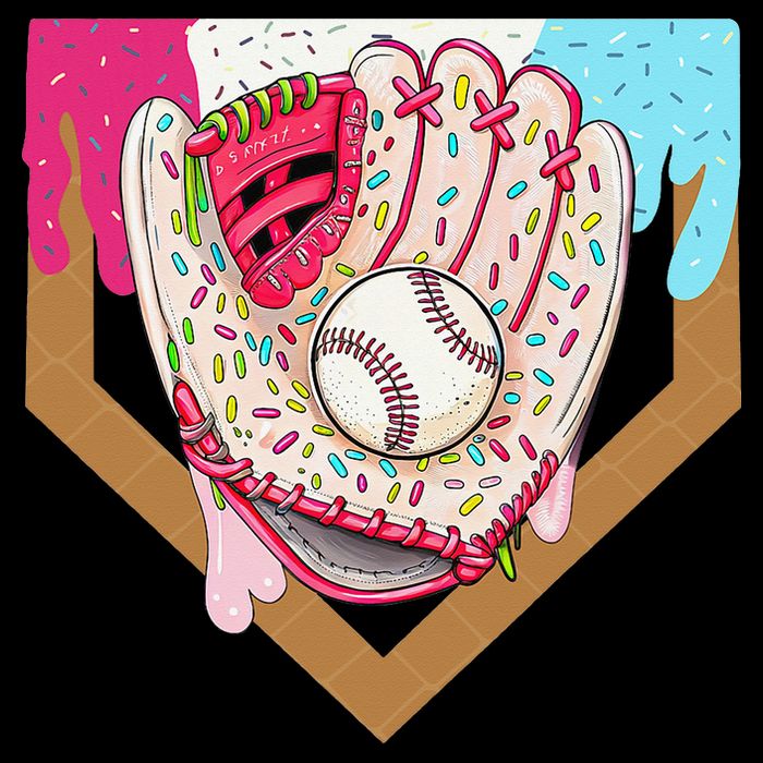 Baseball Drip Ice Cream Cone Drip Baseball Mug