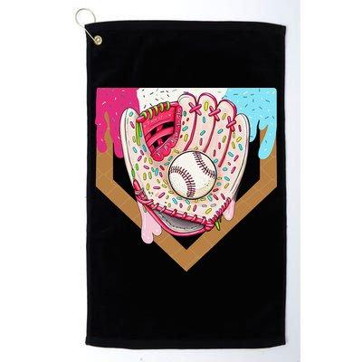 Baseball Drip Ice Cream Cone Drip Baseball Golf Towel
