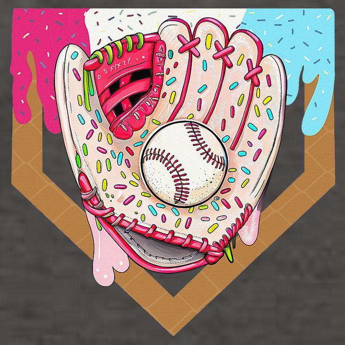 Baseball Drip Ice Cream Cone Drip Baseball Vector Backpack