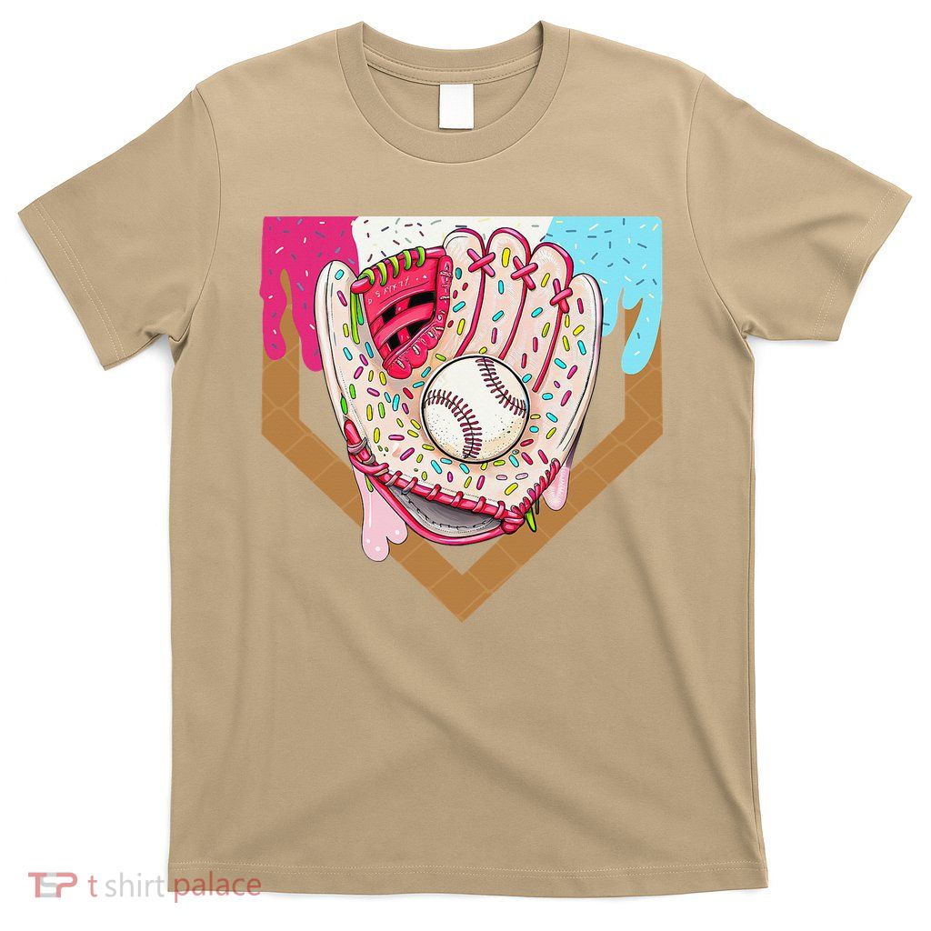 Baseball Drip Ice Cream Cone Drip Baseball T-Shirt