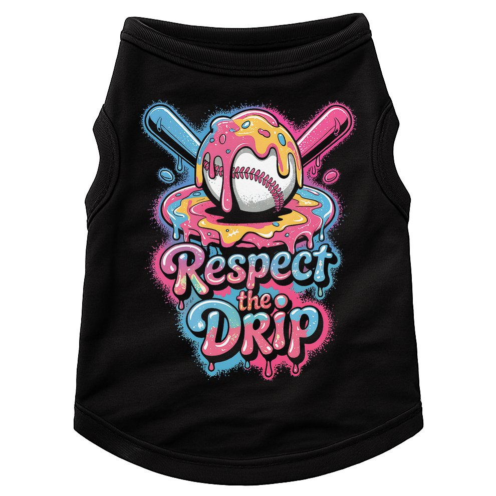 Baseball Drip Ice Cream Style For And Women Doggie Tank