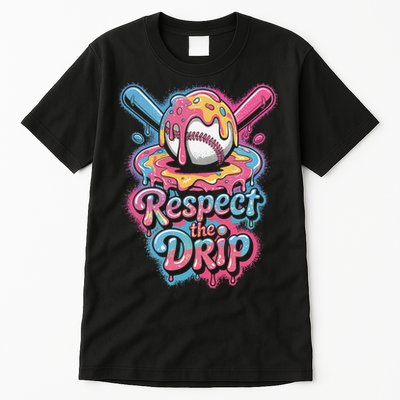 Baseball Drip Ice Cream Style For And Women Tall T-Shirt