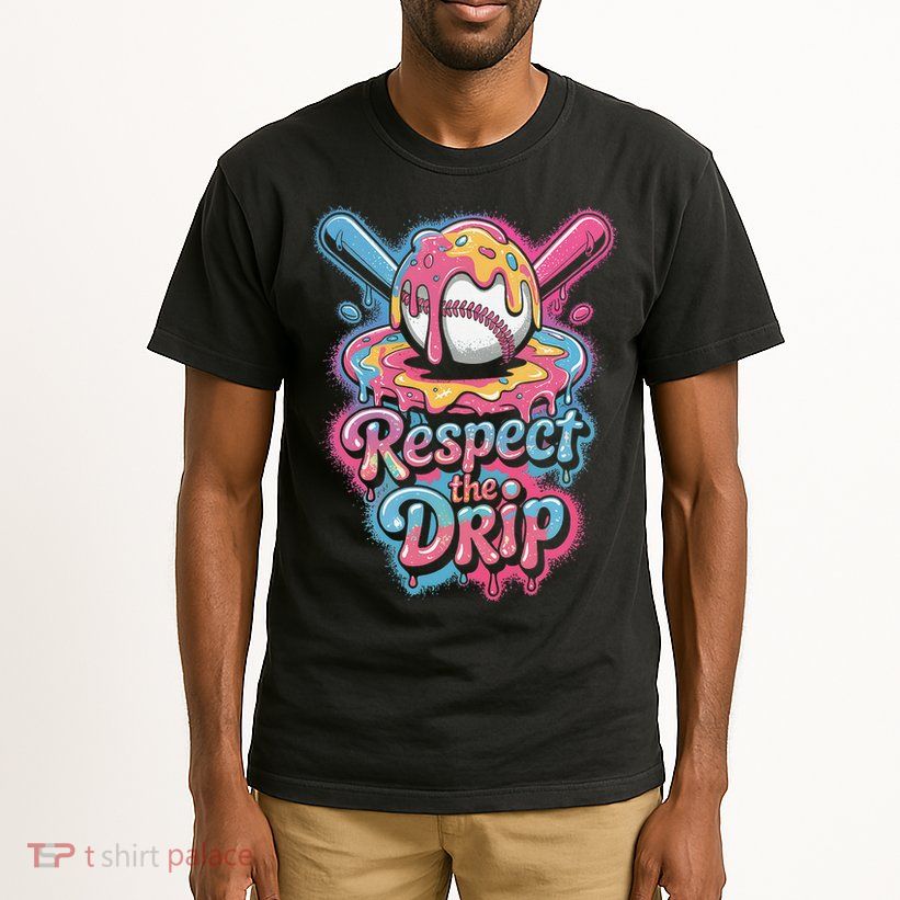 Baseball Drip Ice Cream Style For And Women Tall T-Shirt