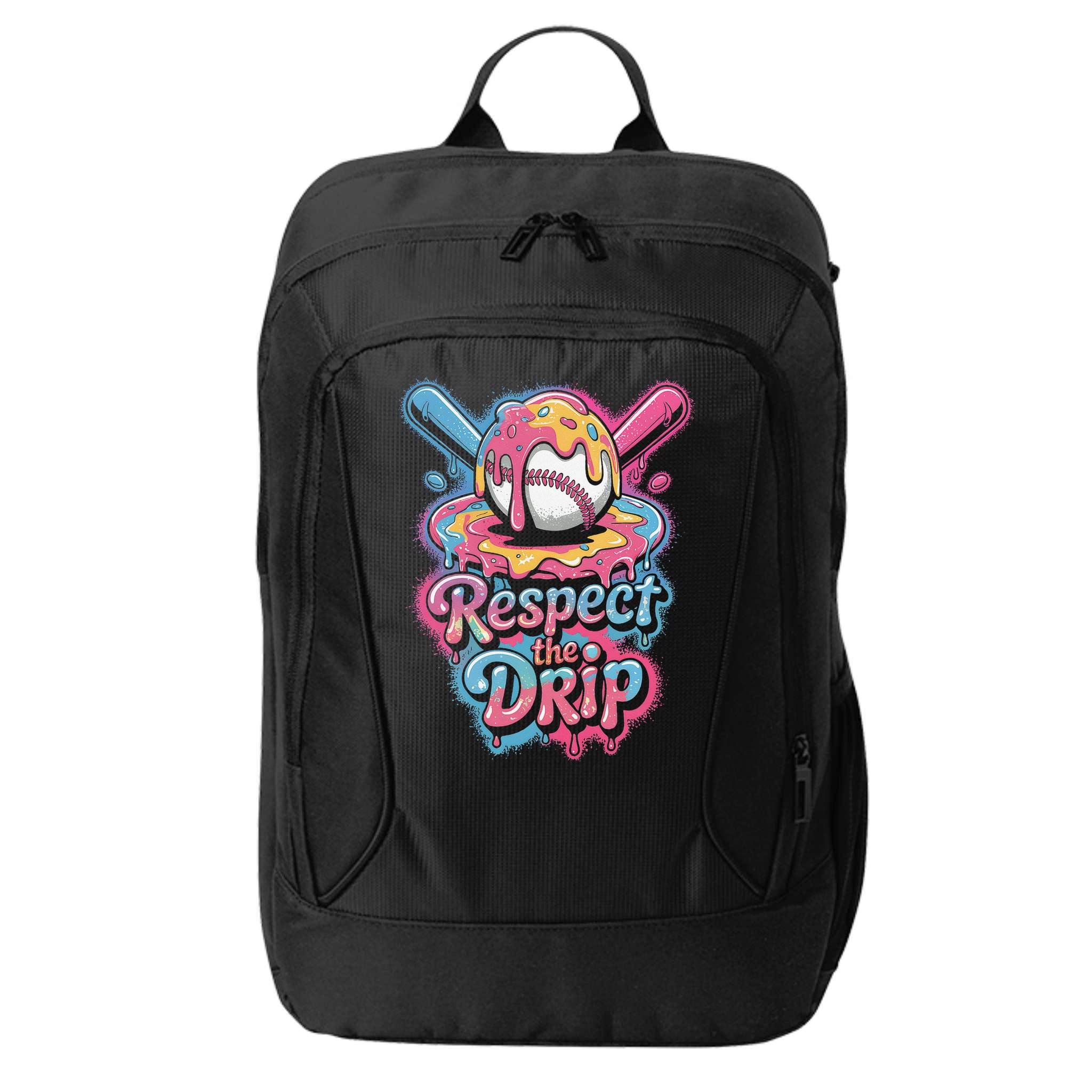 Baseball Drip Ice Cream Style For And Women City Backpack