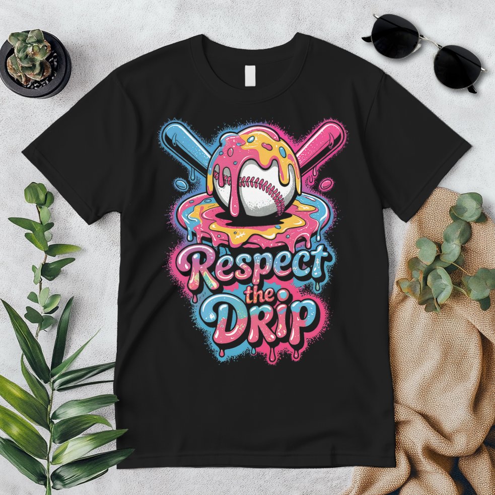 Baseball Drip Ice Cream Style For And Women Premium T-Shirt