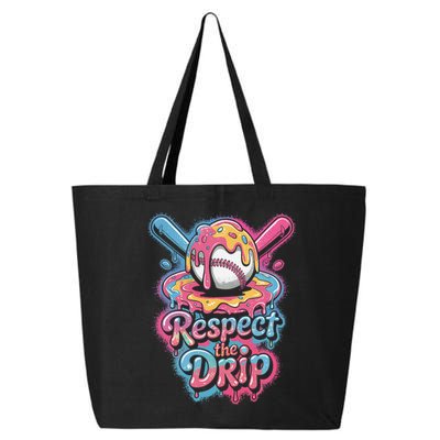 Baseball Drip Ice Cream Style For And Women 25L Jumbo Tote