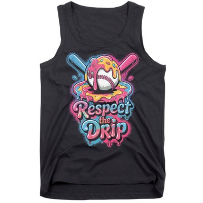 Baseball Drip Ice Cream Style For And Women Tank Top