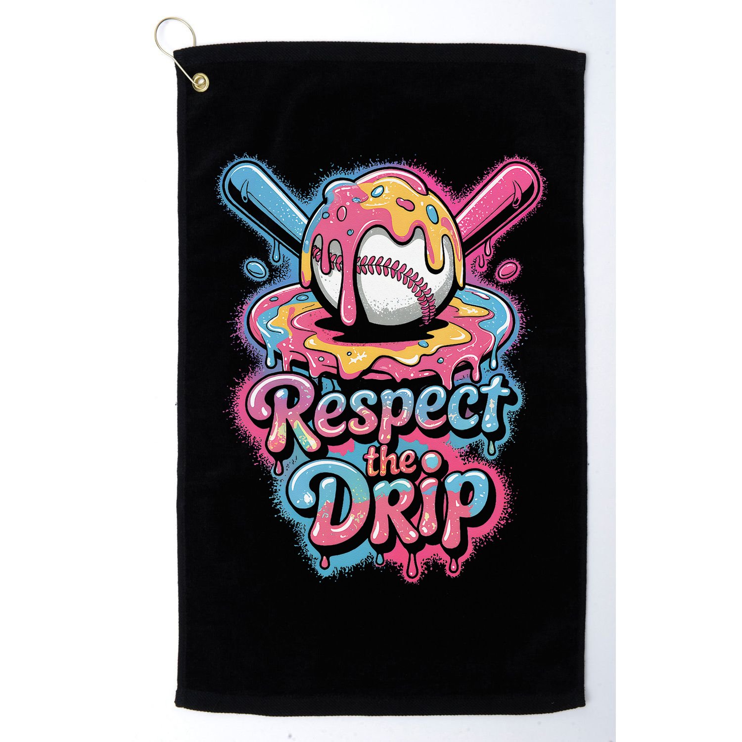 Baseball Drip Ice Cream Style For And Women Golf Towel