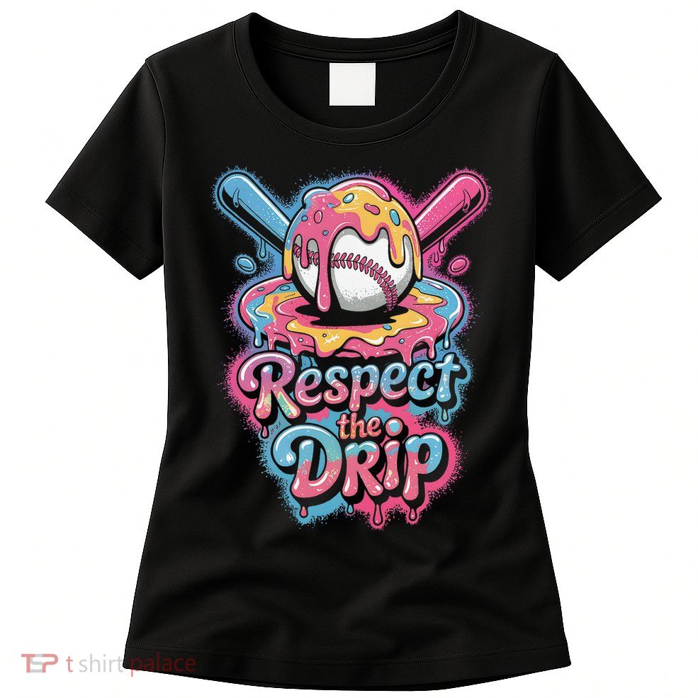 Baseball Drip Ice Cream Style For And Women Womens T-Shirt