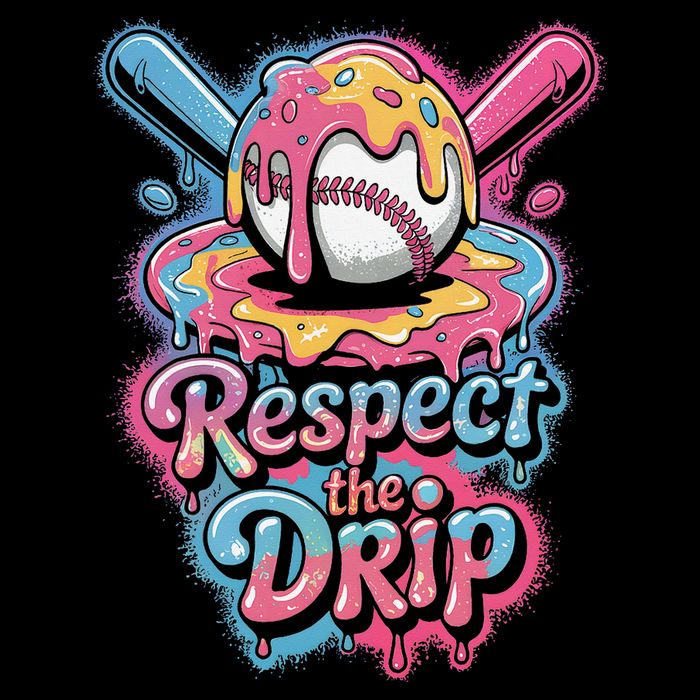 Baseball Drip Ice Cream Style For And Women Zip Tote Bag