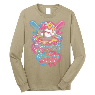 Baseball Drip Ice Cream Style For And Women Long Sleeve Shirt