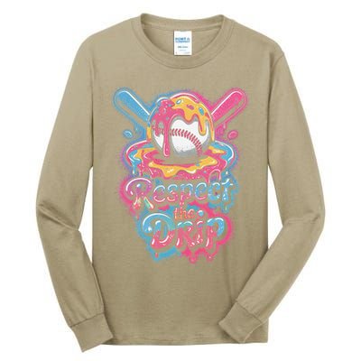 Baseball Drip Ice Cream Style For And Women Tall Long Sleeve T-Shirt