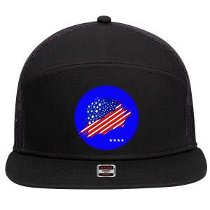 Blue Dot In A Red State Nebraska Vote Kamala Harris Walz 7 Panel Mesh Trucker Snapback Hat