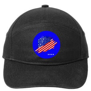 Blue Dot In A Red State Nebraska Vote Kamala Harris Walz 7-Panel Snapback Hat