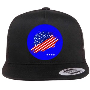 Blue Dot In A Red State Nebraska Vote Kamala Harris Walz Flat Bill Trucker Hat