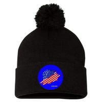 Blue Dot In A Red State Nebraska Vote Kamala Harris Walz Pom Pom 12in Knit Beanie