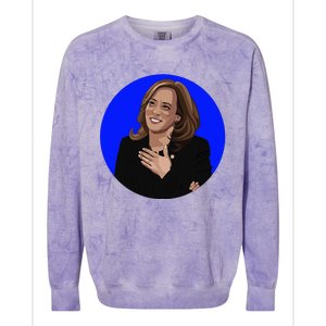 Blue Dot In A Red State Nebraska Vote Kamala Harris Walz Colorblast Crewneck Sweatshirt