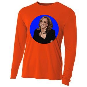 Blue Dot In A Red State Nebraska Vote Kamala Harris Walz Cooling Performance Long Sleeve Crew