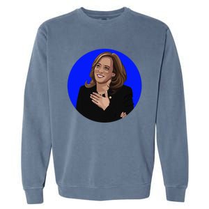 Blue Dot In A Red State Nebraska Vote Kamala Harris Walz Garment-Dyed Sweatshirt